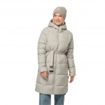 Jack Wolfskin Winter-Daunenmantel Frozen Lake Coat (winddicht, wasserabweisend) beige Damen